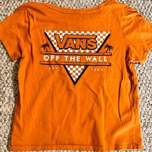 VANS Orange t-shirt crop top size S
